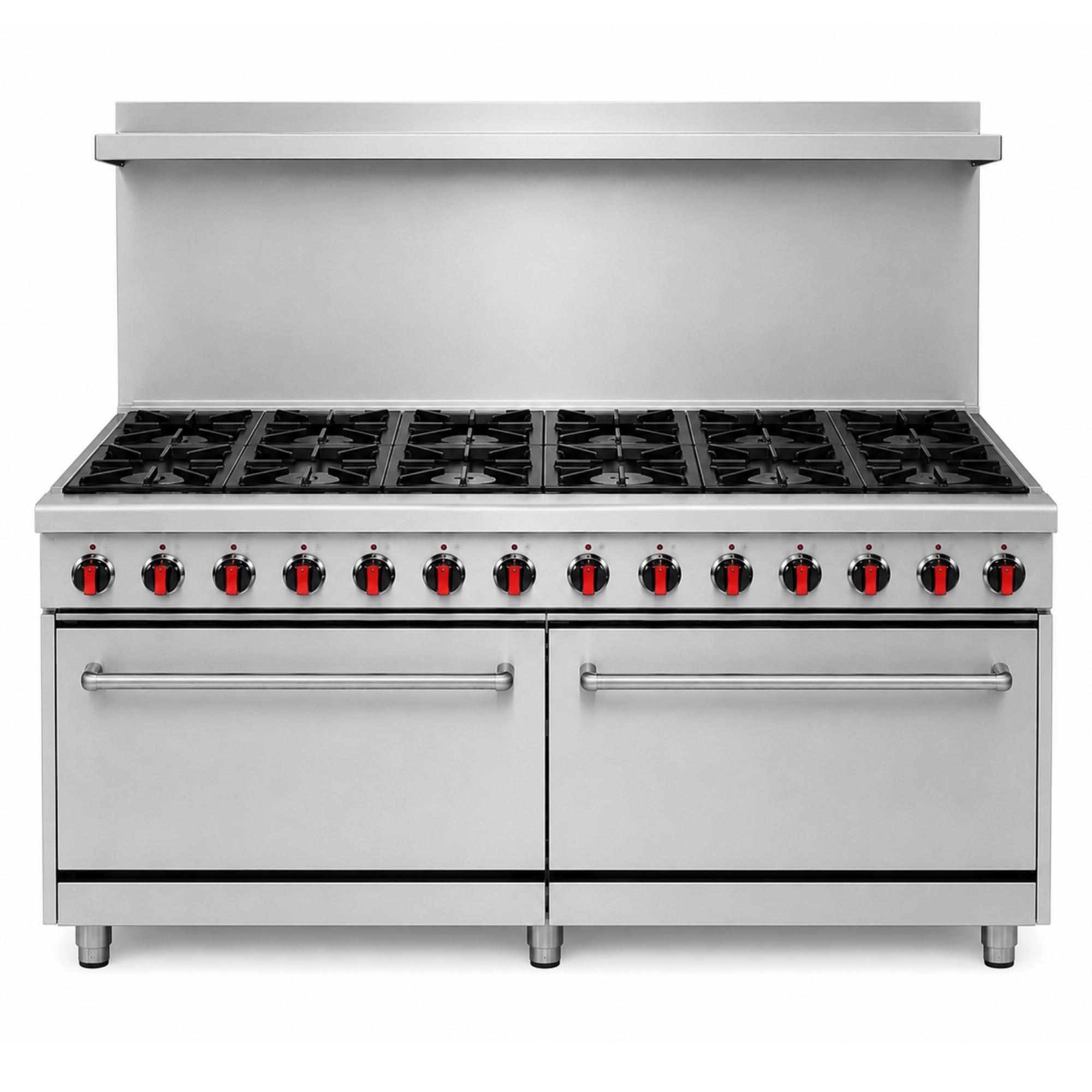 Commercial 72 in 12 Burner Oven Range Oven - Restaurant Kitchen Equipment