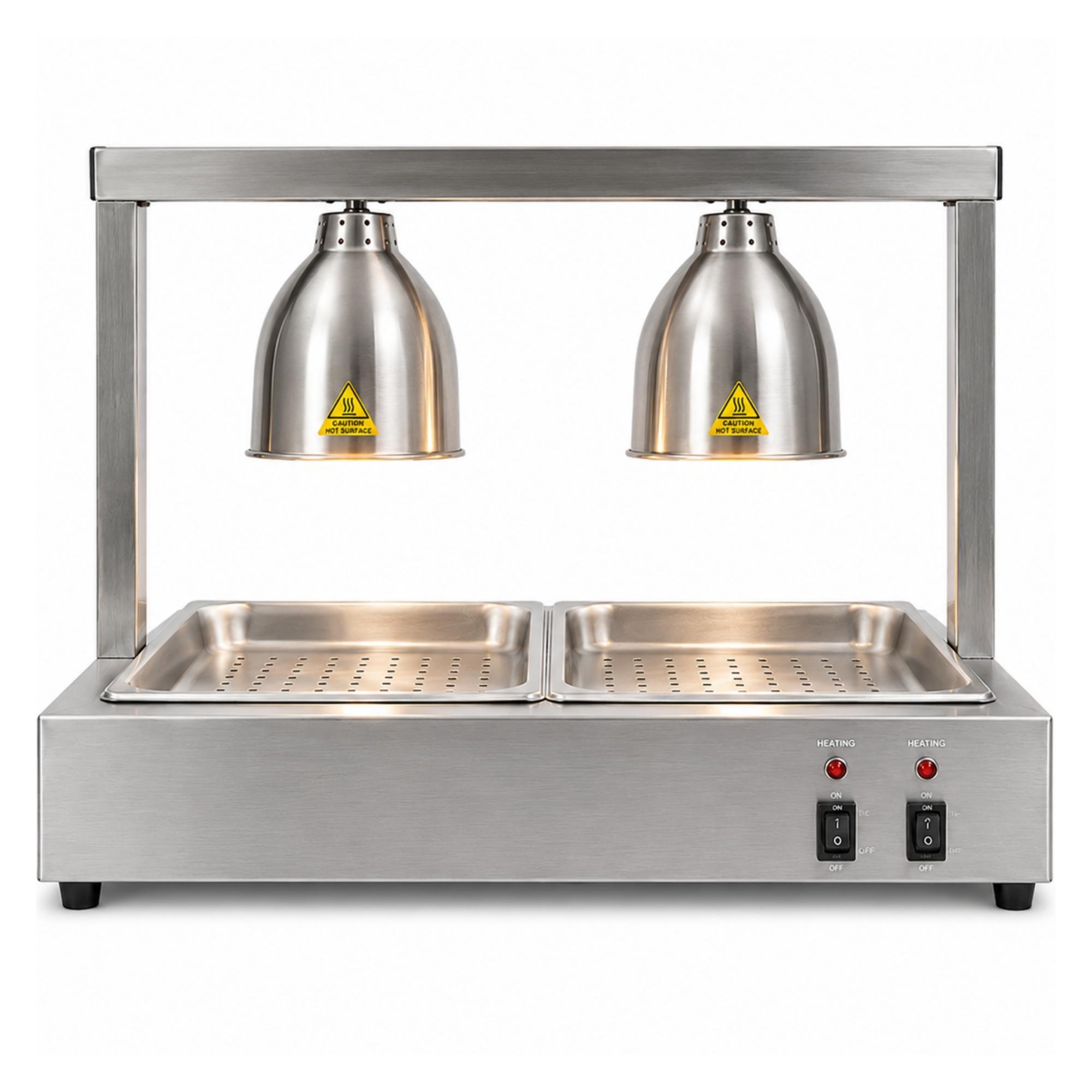 Commercial Food Warmer Lights Heat Lamp- Restaurant Kitchen Equipment