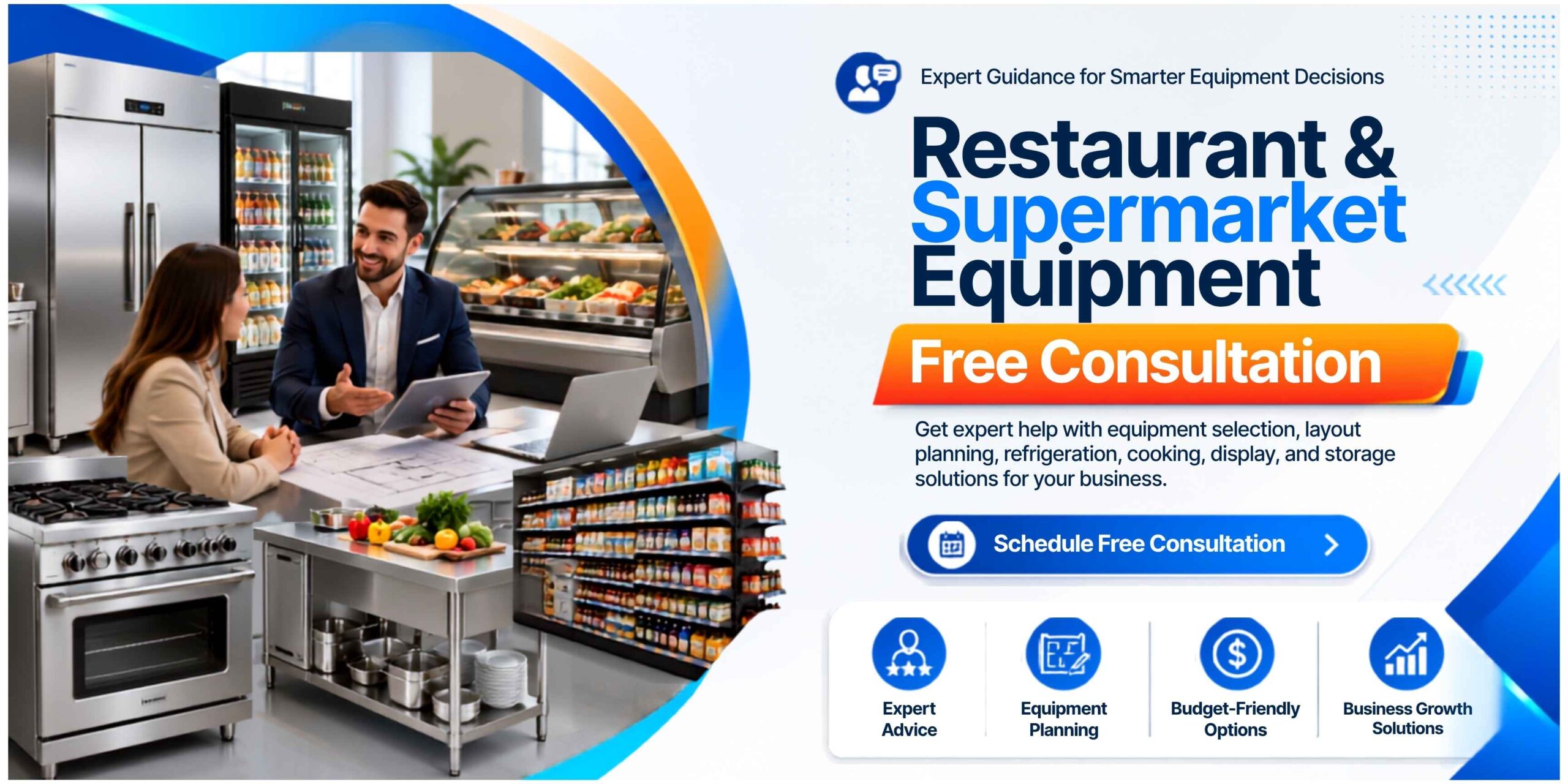 Free Consultation for Restaurant Supermarket Foodservice Equipment (1)