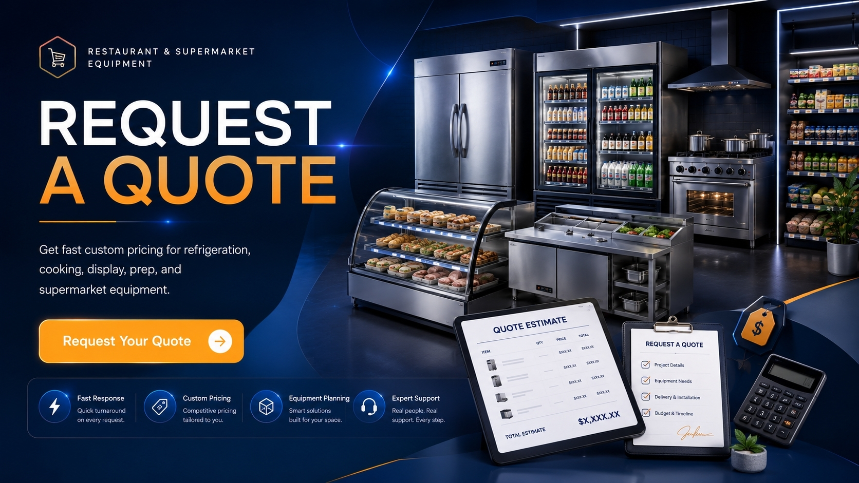 Request Quote for Restaurant Supermarket Foodservice Equipment (1)